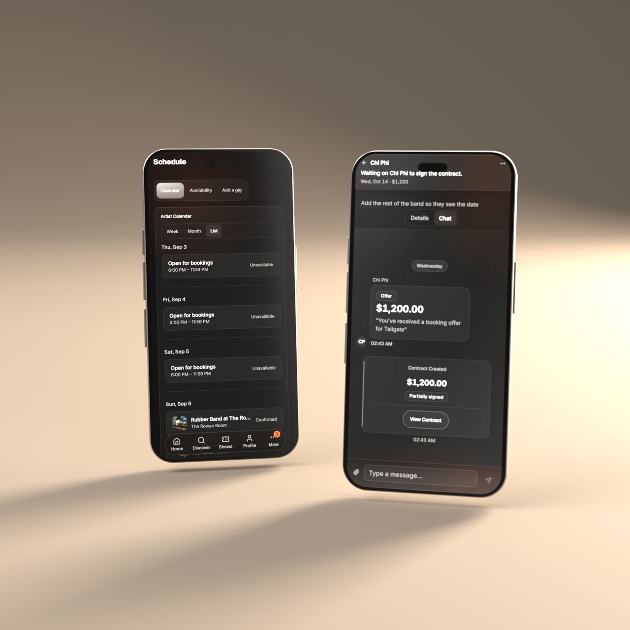 Calendar and contract