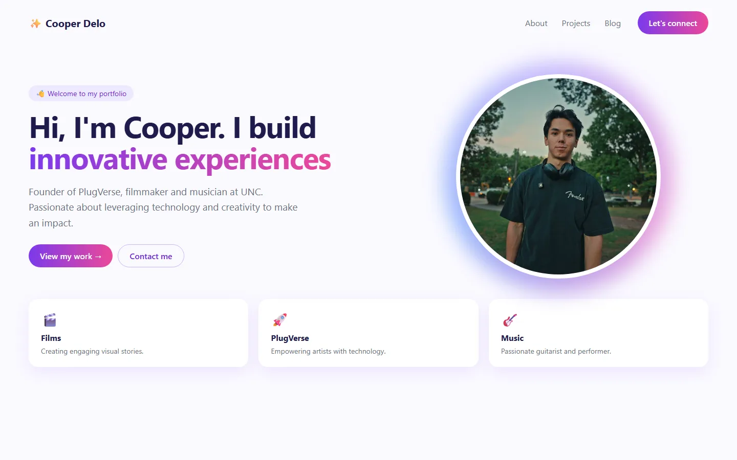 A generic landing page from a plain prompt
