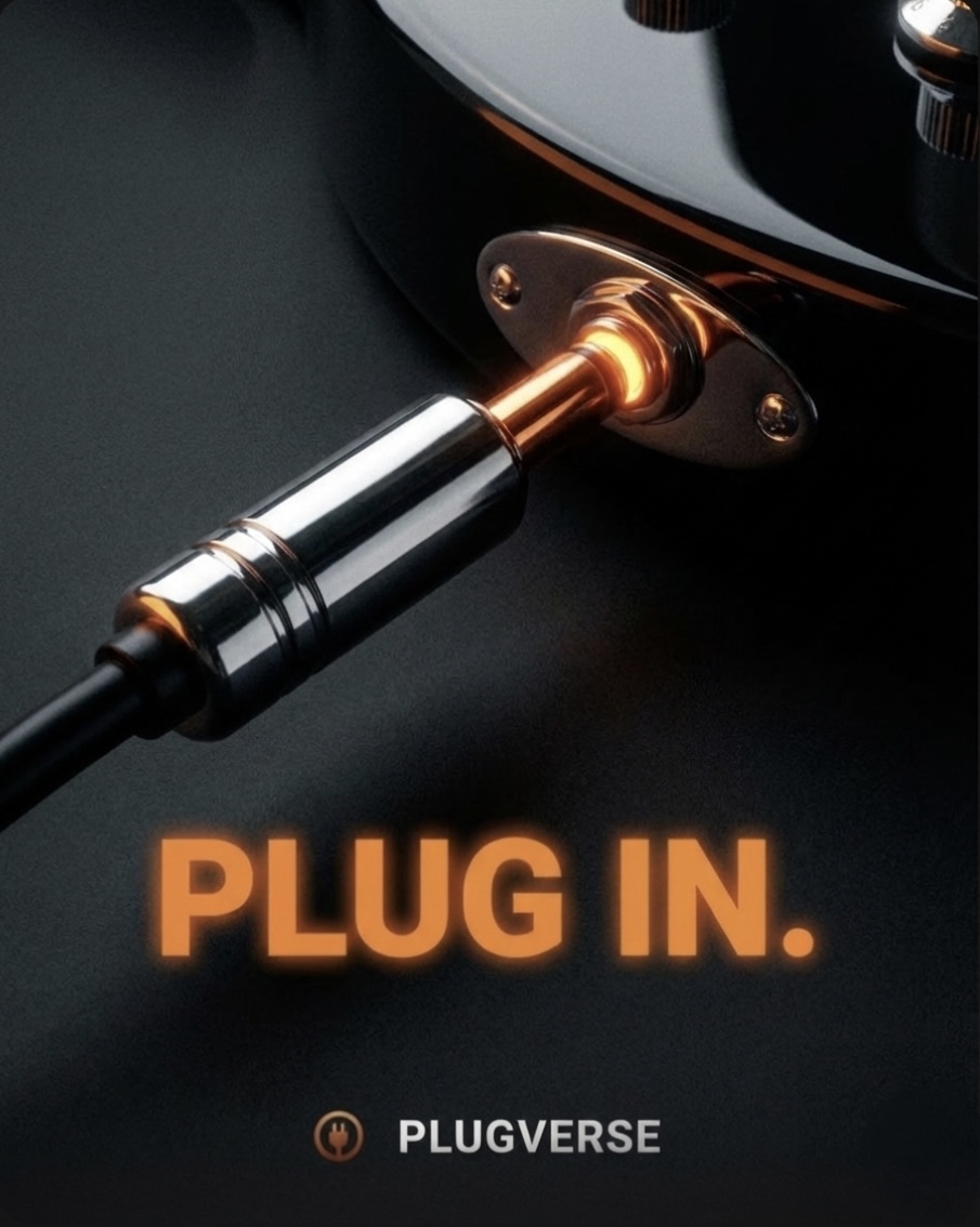Plugverse brand: PLUG IN. guitar plug visual