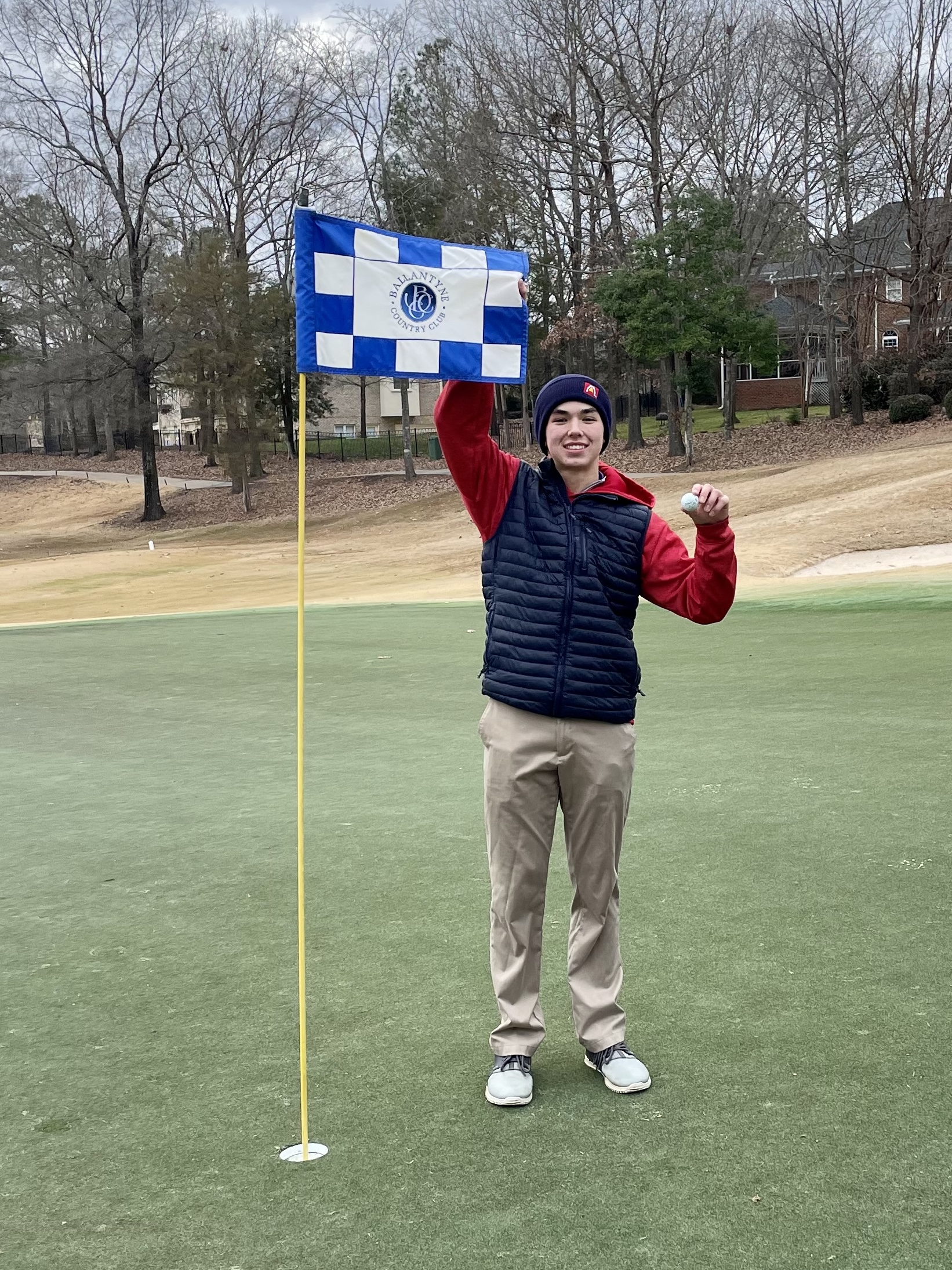 Cooper's hole-in-one on a par 4